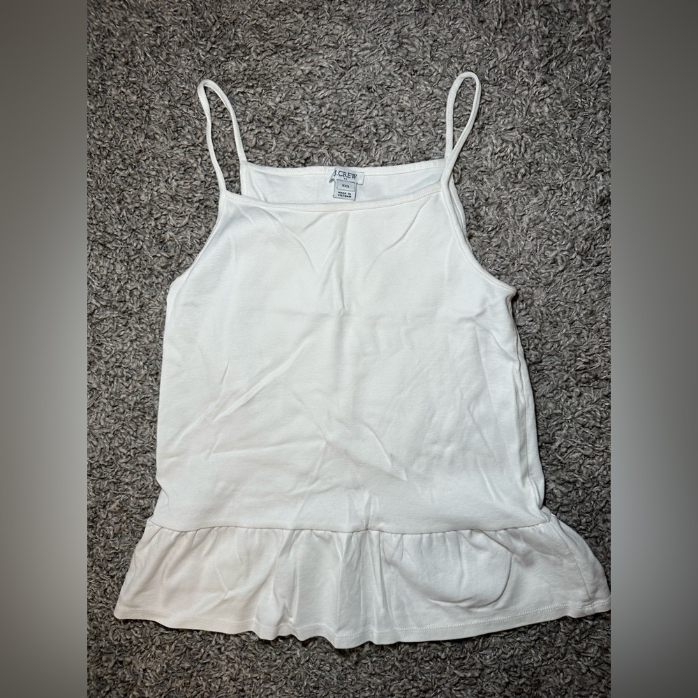 Jcrew factory cream peplum tank size xxs